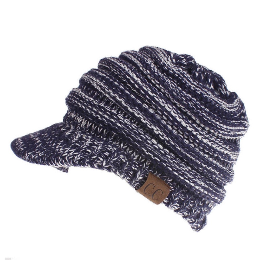 C.C beanie visor ponytail winter hat